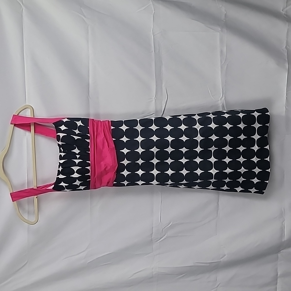Black and hot pink empire waist summer Dressbarn dress Size 4